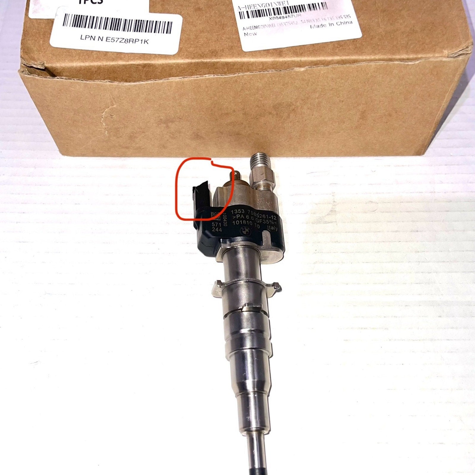 13537585261 13538616079 13537585261-12 Genuine Fuel Injector for BMW N54 N63 135 335 535 550 750 X5 X6 13537565138 (Color : 13537585261-12)
